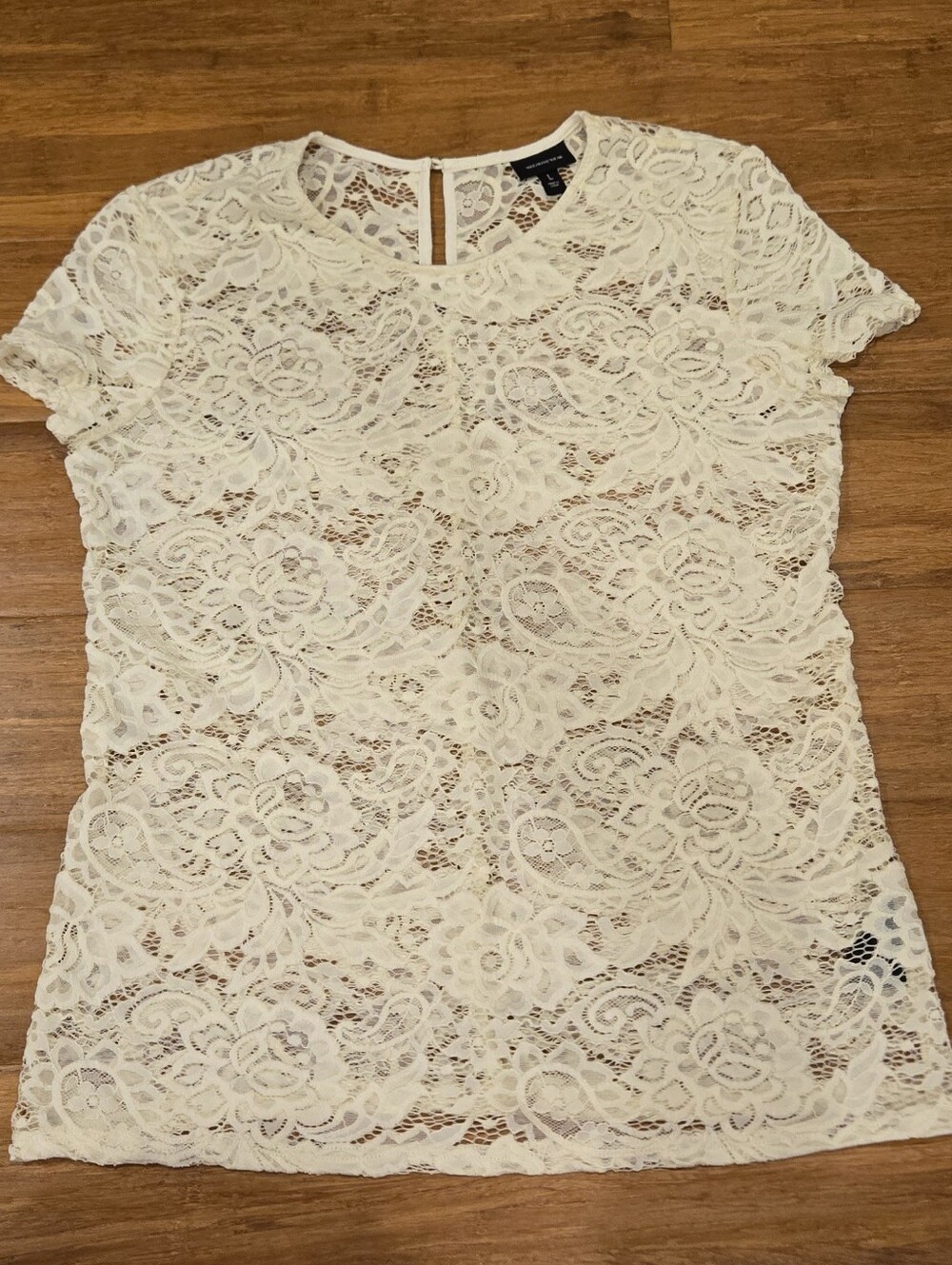 Who What Wear Target Lace Short Sleeve Top